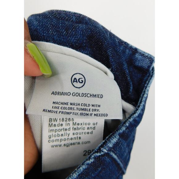 AG‎ Adriano Goldschmied Blue The Juliette Trouser Wide Leg Crop Pants Size 29R - Picture 6 of 7